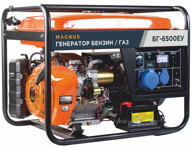 Генератор бензиновый/газовый Magnus БГ6500ЕУ в Майкопе